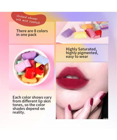 8 Color Mini Candy Matte Lipstick Set - Long Lasting Velvet Lipsticks for All-Day Wear | International Shipping - Buy Online on GoSupps.com