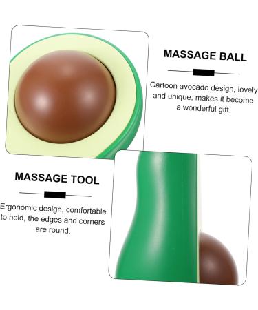 3 STK Avocado Torn Massage Globe & Yoga Roller - Portable Body Massager Fitness Foot Massage Device - 11x6.5cm - Green - Buy Online on GoSupps.com
