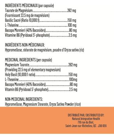 NIH Supplement - Relax Mind - Focus Memory & Cognitive Support Promotes Relaxation & Reduces Stress - Holy Basil Magnesium Taurate L-Theanine Bacopa Monnieri - Non-GMO Gluten-Free - 60 Capsules - Buy Online on GoSupps.com