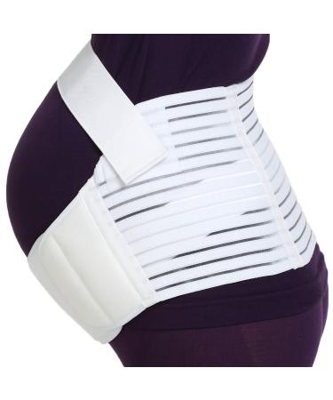 NEOtech Care Maternity Belt - Pregnancy Support - Waist/Back/Abdomen Band Belly Brace (White Size M)