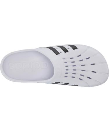 adidas Adilette Clog Slide Sandal - White/Core Black - Size 11 Women/10 Men - Buy Online on GoSupps.com