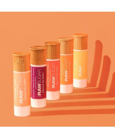 Raw Sugar Lip Love Bundle - Hydrating Lip Balm with Safflower Seed Oil and Shea Butter - 5 Pack - Buy Online on GoSupps.com