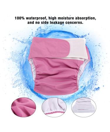 Dekaim Adult Cloth Diaper - Reusable Washable Adjustable Large Nappy (Rose Red) - Buy Online on GoSupps.com