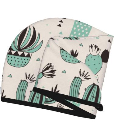 Super Absorbent Cactus Hair Towel Wrap for Women | Quick Dry Coral Velvet Microfiber for Long Curly & Thick Hair - Buy Online on GoSupps.com