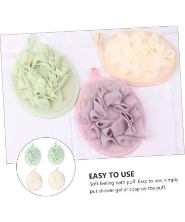NOLITOY 4pcs Pure Flower Bath Ball Shower Sponges | Premium Mesh Loofah for Luxurious Bathing | Soft & Effective Bubble Maker Spa Experience - Buy Online on GoSupps.com