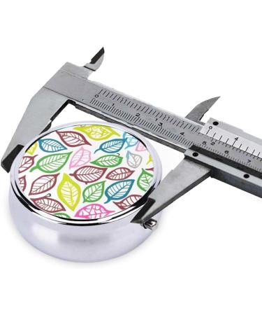 Leaf Lines Round Pill Box - 3 Compartment Travel Organizer for Pills | Portable & Perfect for Travel - Buy Online on GoSupps.com