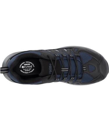 Fitville Men's Extra Wide Hiking Shoes | Light Breathable Trekking Sneakers | Slip-Resistant Outdoor Footwear | Ankle Support | Size 47 EU Navy - Buy Online on GoSupps.com
