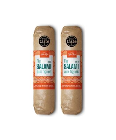 Three Little Figs Fig Salami | Smoked Paprika & Aleppo Pepper | 180 g / 6.4 oz 100% plant-based fig salami made with non-GMO PDO Greek figs spiced with smoked paprika and pepper.