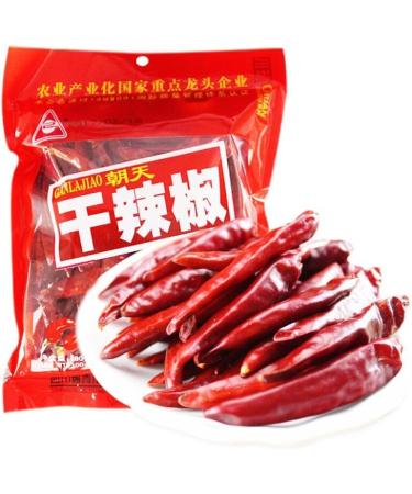 Dried chili pepper stir-fry seasoning crispy spicy snacks (100/200/500g) pepper red chili sauce side dishes and vegetables Chinese special dipping sauce Spicy snack ingredients (100g) 1 Count (Pack of 1)