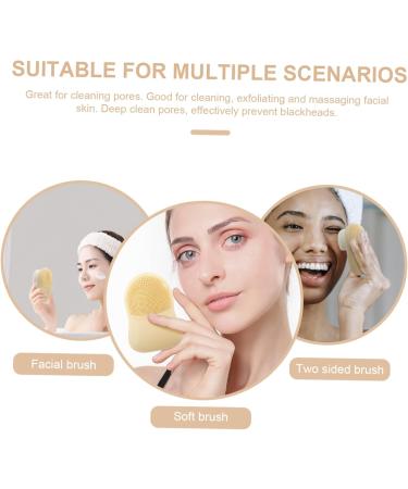HAPINARY Silicone Face Brush Facial Pore Scrubber Silicone Face Scrubber Face Scrubber Brush Blackheads Brush Face Wash Brush Face Cleansing Brush Silicone Brush Silica Gel Deep Cleaning 8x6cm As Shown - Buy Online on GoSupps.com