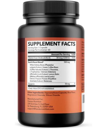 HAVASU NUTRITION Night Time Fat Burner Pills with Apigenin - 60 Count | Natural Weight Loss Supplement | Sleep Aid | 50mg - Buy Online on GoSupps.com