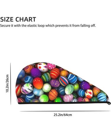 Shop Soft Super Absorbent Microfiber Hair Towel Wrap - Easter Eggs2 | Quick Dry Coral Velvet for Long Curly & Thick Hair - Buy Online on GoSupps.com