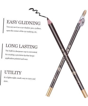 VINTORKY 8pcs Eyebrow Pencil Black Lead Pencils Makeup Sharpener Pencil Wooden - Buy Online on GoSupps.com