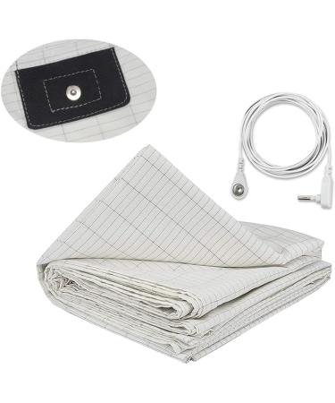 Emiif Grounding Sheet with Cord | Organic Cotton & Silver Fiber | Natural Wellness - 68.6 x 132.1 cm | International Shipping Available - Buy Online on GoSupps.com