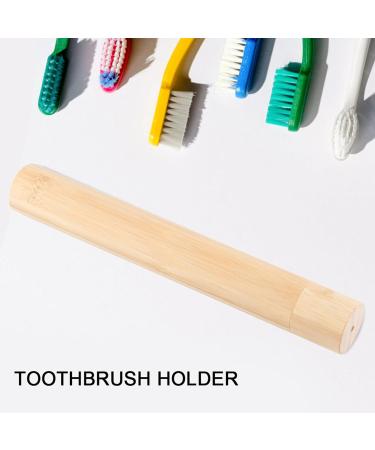Heavenant Bamboo Toothbrush Box - Eco-Friendly Portable Toothbrush Cover for Home Travel Camping & School - Buy Online on GoSupps.com