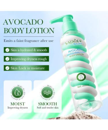 Avocado Marshmallow Body Lotion 200ml - Moisturizes Softens & Smooths Dry Skin | Niacinamide Enriched International Shipping Available - Buy Online on GoSupps.com