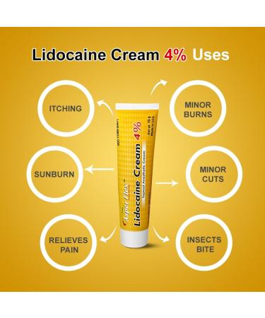 ASPERFLEX Lidocaine Pain Relief Cream 4% - Fast-Acting Numbing Cream for Muscle & Joint Pain Arthritis & Backache - 15G - Buy Internationally - Buy Online on GoSupps.com