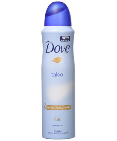 Talco Anti-Perspirant Deodorant Spray 5.0oz By Dove 150ml (Pack of 6 Cans)