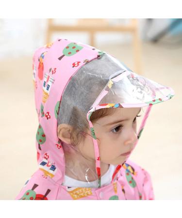 De feuilles Kids Button Rain Suit | Waterproof Hooded Raincoat Jumpsuit | Pink Trees | 2-3 Years - Buy Online on GoSupps.com