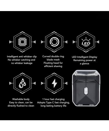 TOPINCN Beard Trimmer for Men - IPX7 Waterproof Mini Mustache & Hair Clipper Portable Electric Razor with Detachable Magnetic Head - Buy Online on GoSupps.com