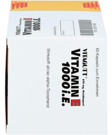 Buy VITAGUTT Vitamin E 1000 Soft Capsules - 60 pcs | Premium Quality Vitamin E for Healthy Skin & Immune Support - Fast International Shipping - Buy Online on GoSupps.com