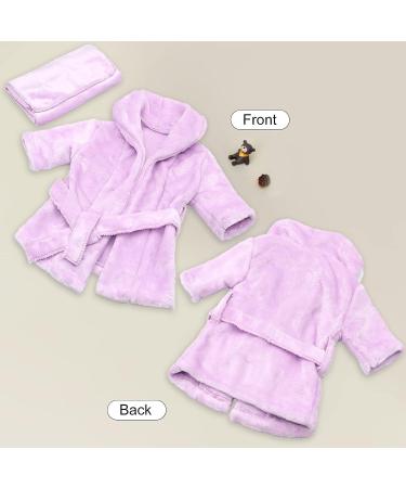 SPOKKI Newborn Photography Props Bathrobe Bath Towel Outfit with Slippers - Purple (0-6 Months) - Buy Online on GoSupps.com