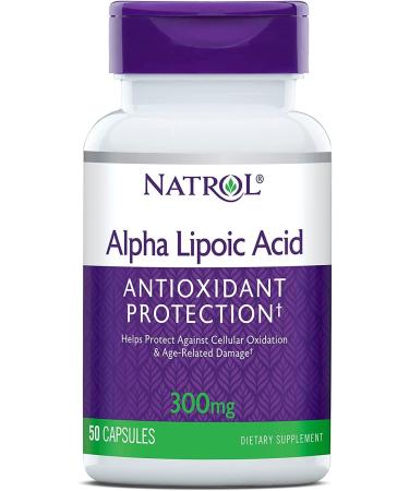 Buy Natrol Alpha Lipoic Acid 300 mg - 50 Capsules - Premium Antioxidant Supplement for Energy & Metabolism - Fast International Shipping - Buy Online on GoSupps.com