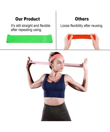 LOLROO Resistance Bands Skin-Friendly Resistance Fitness Exercise Loop Bands Non-Slip Elastic Loop Workout Bands for Home Gym Strength Pilates Yoga and Stretch - Travel Carrying Case Included Purple-pink - Buy Online on GoSupps.com