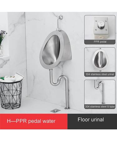 Household Items Stainless Steel Wall-Mounted Urinal Men's Urinal Public Toilet Urinal with Stainless Steel S Tube Suitable for Schools Prisons Hospitals Shopping Malls S - Buy Online on GoSupps.com