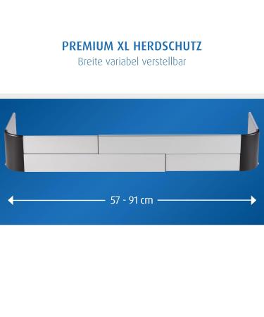 Reer Stove Guard Premium XL - Adjustable 57-90 cm for Induction & Gas Stoves | Silver Safety Solution - Buy Online on GoSupps.com