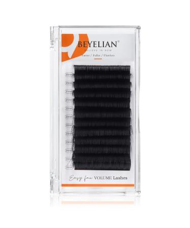 BEYELIAN Volume Lash Extensions  Easy Fan Eyelash Extensions  0.07 C Curl 20-25mm Mixd  Self Fanning Individual Lashes  Semi-permanent Long Lasting Blooming Lashes for Professional Salon Use