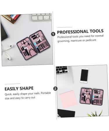 Ipetboom 1 Nail Set Nail Grooming Kit Nail Tools for Nail Art Nail Scraper Nail Stamping Polish Thick Nail Trimmer Nail Kits Cuticle Stainless Steel Pink Spatula Cosmetic - Buy Online on GoSupps.com