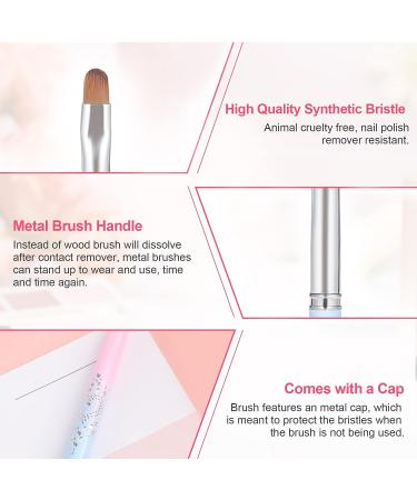 Savita 2pcs Nail Art Clean Up Brushes - Round & Angled Head Pen Tools for Nail Design & Polish Mistake Cleaning - Buy Online on GoSupps.com