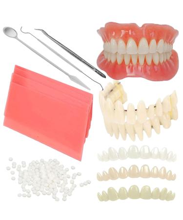 DIY denture kit with dental wax for making partial and full dentures at home equipped with tools and temporary teeth