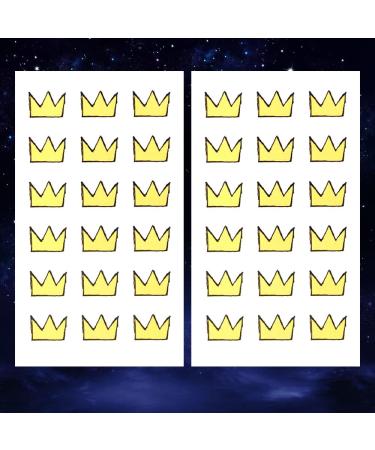 Oottati Small Cute Yellow Crown Ankle Temporary Tattoo Set (2-Pack) - Buy Online on GoSupps.com