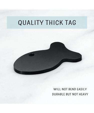 Personalized Ultra Joys Black Fish Cat Tag - Stainless Steel ID Collar Name Tag for Cats - Buy Online on GoSupps.com