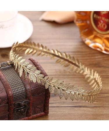 Minleer 3 Pack Roman Laurel Leaf Crown Tiara Greek Goddess Headband - Halloween Costume Accessories for Girls Women - Gold Leaf Head Wreath - Buy Online on GoSupps.com