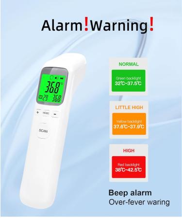 Infrared Digital Thermometer for Adults and Babies - Non-Contact, Fever Alarm, Accurate Reading, LCD Screen - Memory Function - Buy Online on GoSupps.com