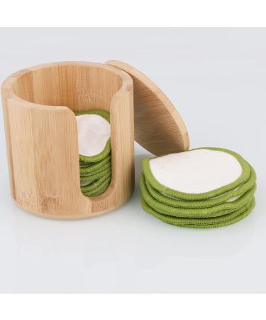 UNIMEIX Reusable Makeup Remover Pads 16 Pack with Bamboo Holder | Organic Cotton Rounds for Face | Facial Cleansing Wipes with Laundry Bag | Eco-Friendly Bamboo Case - Buy Online on GoSupps.com