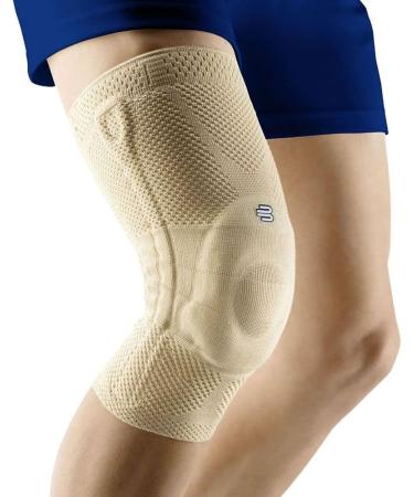 Bauerfeind GenuTrain Knee Support - Padded Size 6 Titanium for Optimal Knee Stability & Comfort - International Shipping Available - Buy Online on GoSupps.com