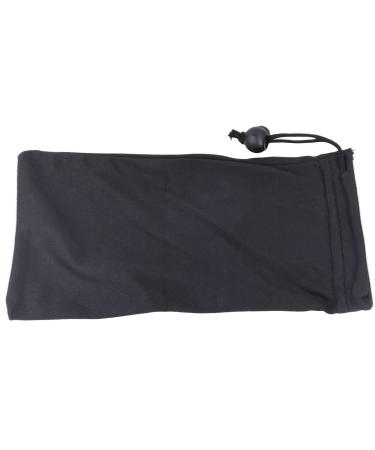 Black microfibre bag "Bora Bora" with drawstring and cord stopper