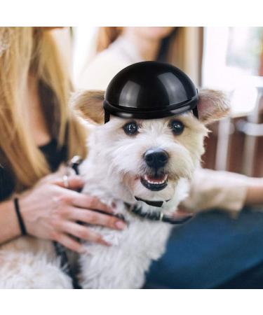 Namsan Pet Helmet - Adjustable Dog Motorcycle & Bicycle Helmet for Cats & Small Dogs - Black - Buy Online on GoSupps.com