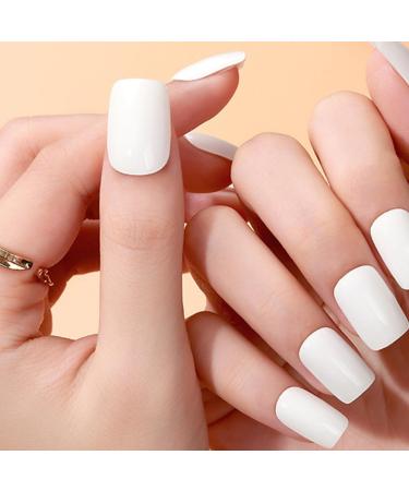 Semi Cured Gel Nail Strips 32 PCS Gel Nail Polish Stickers Wraps Adhesive Gel Nail Stickers with Nail File Stick and Sealing Strip(M) - Buy Online on GoSupps.com