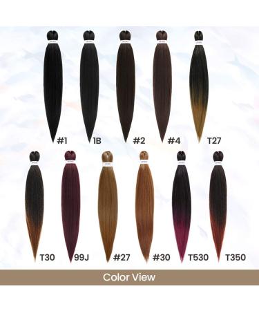 Pre-Stretched 36 Braiding Hair Extensions - 8 Packs Synthetic Crochet Braids (1B) - Soft Yaki Texture - Buy Online on GoSupps.com