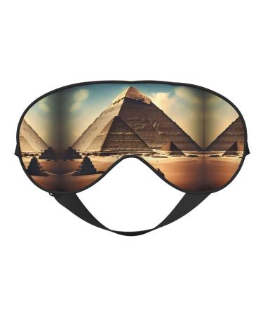 Dreaming of The Pyramids of Khufu Eye mask Soft Elastic and Adjustable Nighttime Comfort Sleeping mask Suitable for Both Men and Women