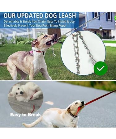 Etechydra Dog Retractable Leash 5m/16ft Gray - Heavy Duty Nylon Tape Leash with Anti-Bite Steel Chain for Medium Large Dogs - Buy Online on GoSupps.com