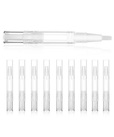10 pieces 5 ml of Transparent rotating pen empty nail skin oil pen with brush tip empty pen nail oil pen eyelash growth container liquid lip gloss applicator