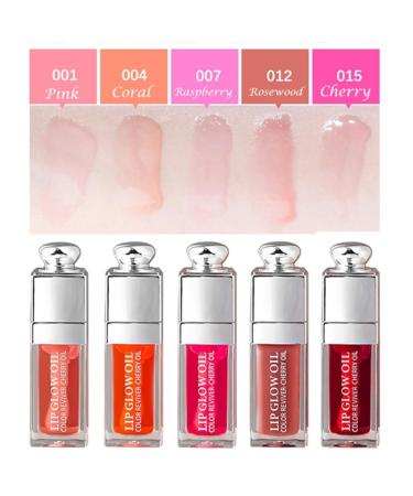 Hydrating Lip Glow Oil - Nourishing Plumping Glossy Balm - Rosewood Tint | Non-Sticky Lip Care 0.2 OZ - Buy Online on GoSupps.com