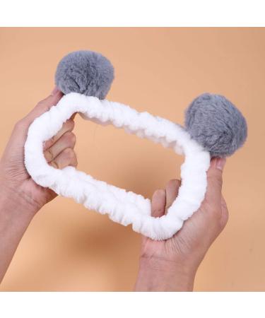 Frcolor Panda Ear Makeup Headbands - Soft Elastic Cosmetic Hair Band for Face Washing Shower & Spa (Gray) - Buy Online on GoSupps.com