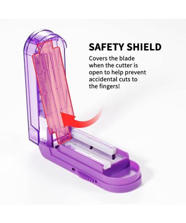 Purple Pill Splitter - Adjustable Stainless Steel Cutter for Small & Large Pills - Buy Online on GoSupps.com